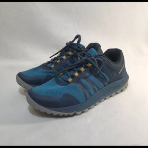 Merrell Men's Size 8 Athletic Hiking Shoes NOVA Blue J066519 Vibram Sole